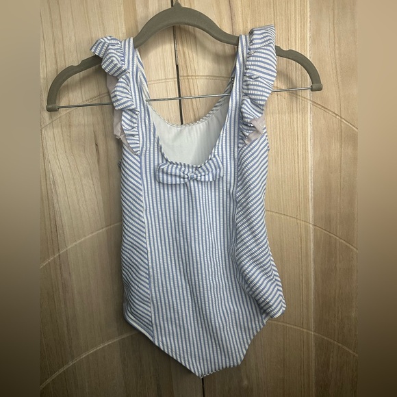 RUFFLE BUTTS VGUC Seersucker Waterfall One Piece Swimsuit size 8 - Picture 9 of 12